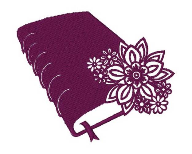 Picture of Floral Book Machine Embroidery Design