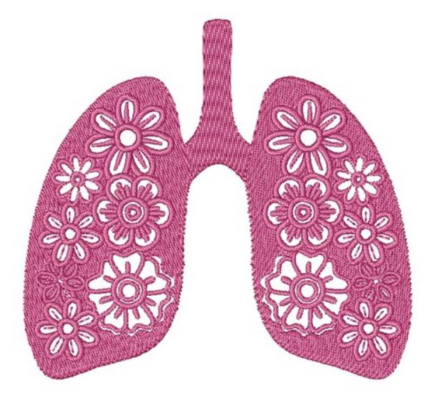 Picture of Floral Lungs Machine Embroidery Design