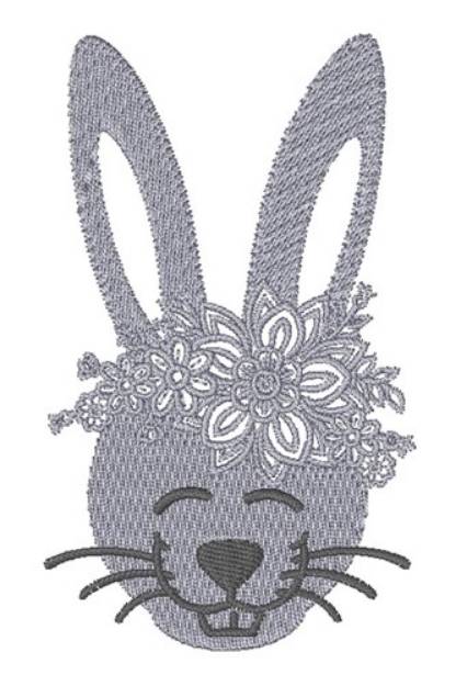 Picture of Floral Rabbit Machine Embroidery Design