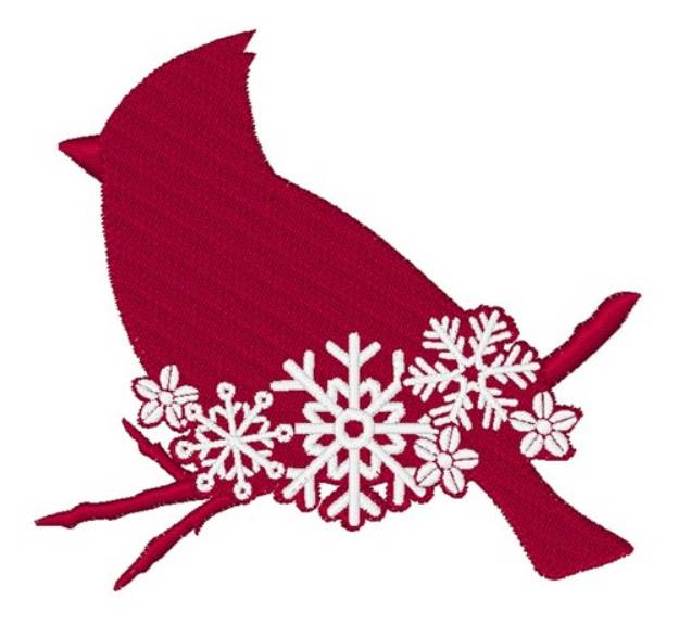 Picture of Snowflake Cardinal Silhouette