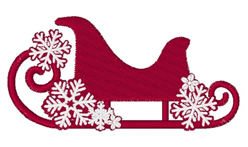 Snowflake Sleigh Machine Embroidery Design