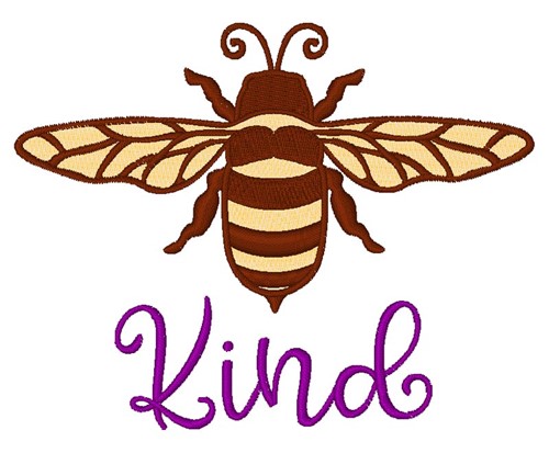 Bee Kind Machine Embroidery Design