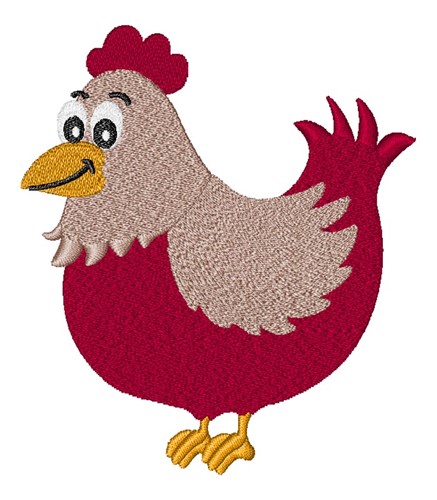 Layered Chicken Machine Embroidery Design