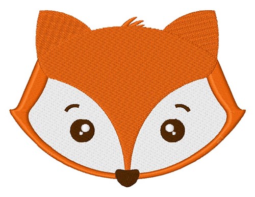 Kawaii Fox Head Machine Embroidery Design