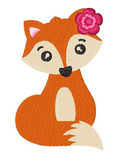 Picture of Layered Kawaii Girl Fox Machine Embroidery Design