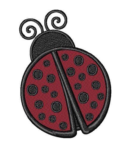 Layered Ladybug Machine Embroidery Design