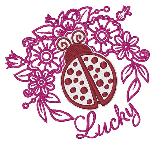 Lucky Ladybug Machine Embroidery Design