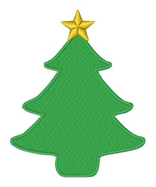 Picture of Christmas Tree & Star Machine Embroidery Design