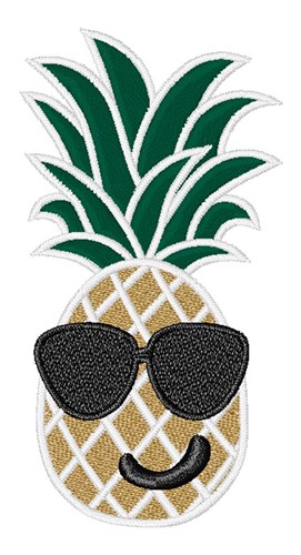 Pineapple & Sunglasses Machine Embroidery Design