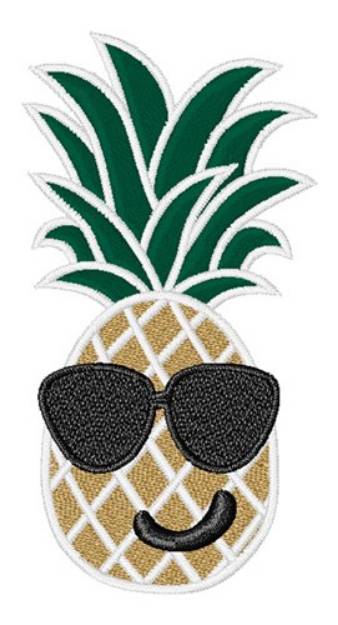 Picture of Pineapple & Sunglasses Machine Embroidery Design