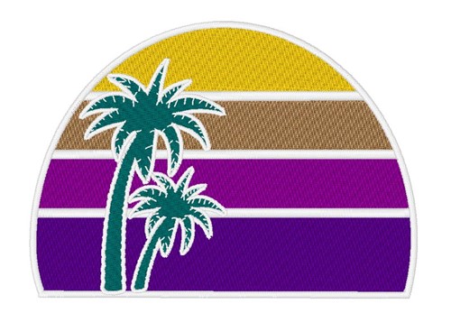 Purple Sunset Machine Embroidery Design