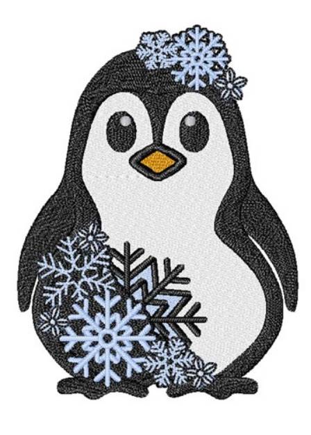 Picture of Kawaii Penguin & Snowflakes