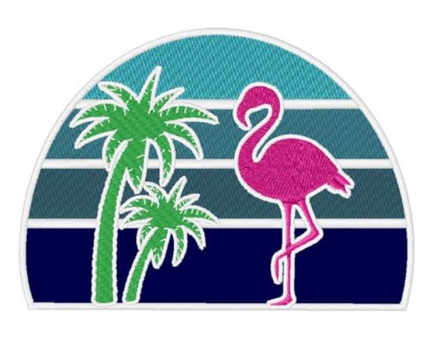 Picture of Sunset & Flamingo Machine Embroidery Design