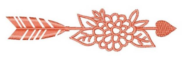 Picture of Orange Arrow  & Flowers Machine Embroidery Design