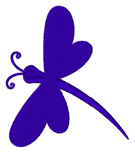 Dragonfly Silhouette Machine Embroidery Design