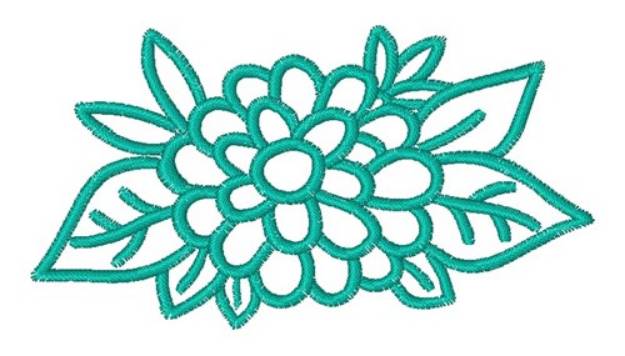 Picture of Floral Outline Machine Embroidery Design