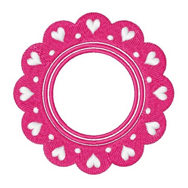 Picture of Valentines Day Monogram Frame Machine Embroidery Design