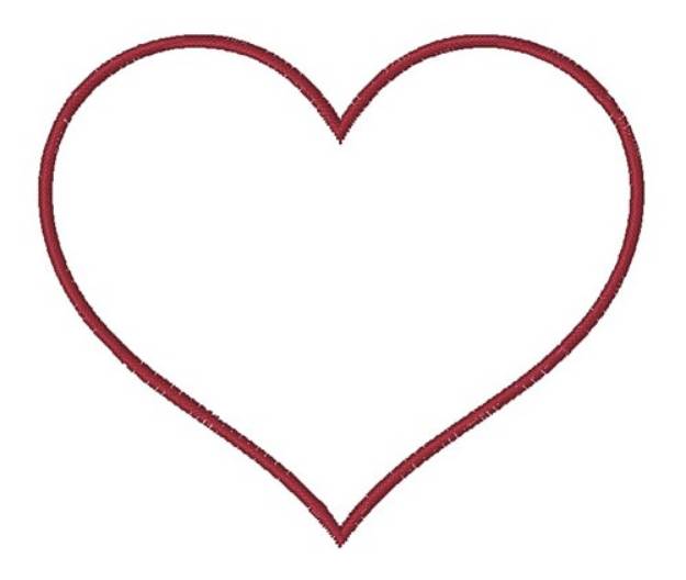 Picture of Heart Outline Machine Embroidery Design