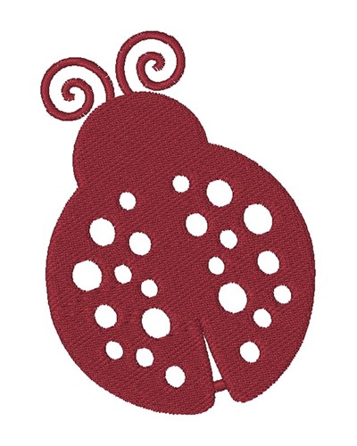 Ladybug Silhouette Machine Embroidery Design