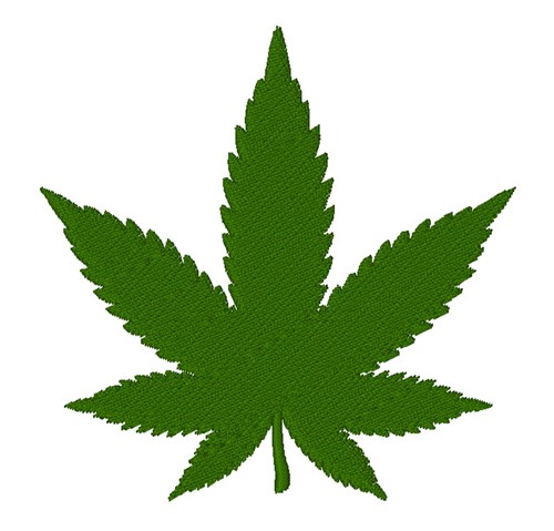 Marijuana Machine Embroidery Design