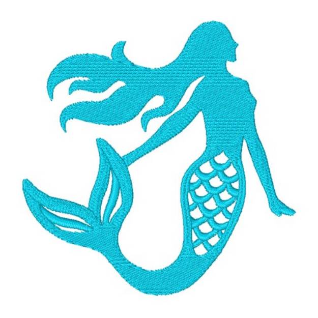 Picture of Mermaid Silhouette Machine Embroidery Design