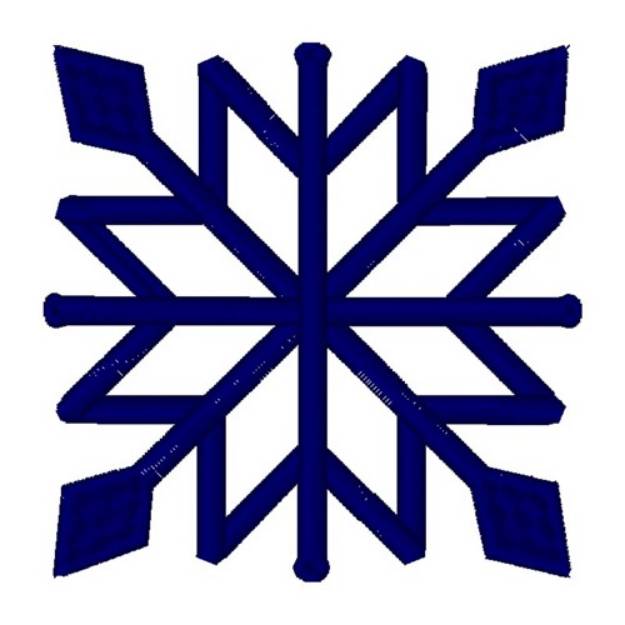 Picture of Square Snowflake Machine Embroidery Design