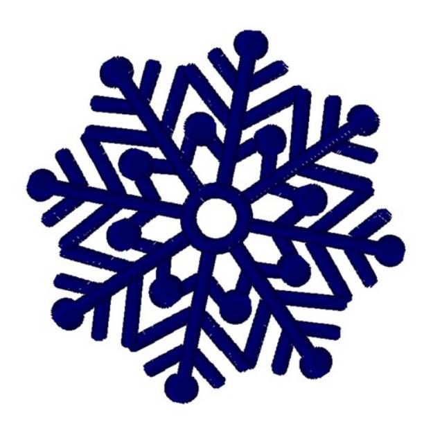 Picture of Decorative Christmas Snowflake Machine Embroidery Design