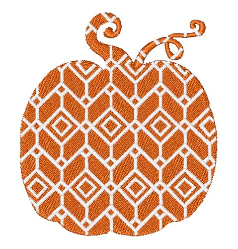 Geometric Pumpkin Machine Embroidery Design
