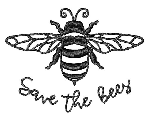 Save The Bees Machine Embroidery Design