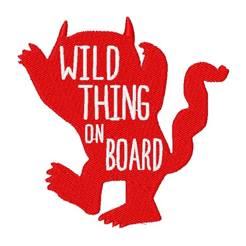 Wild Thing On Board Machine Embroidery Design