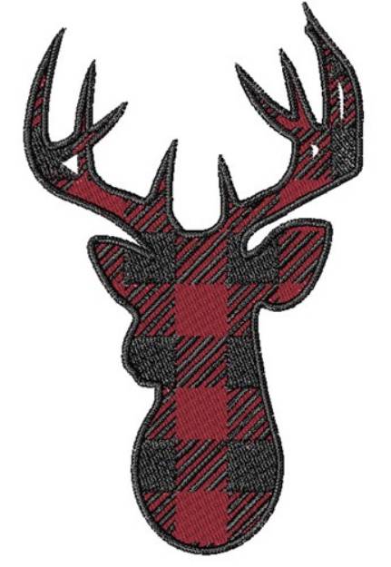 Picture of Buffalo Plaid Buck Machine Embroidery Design