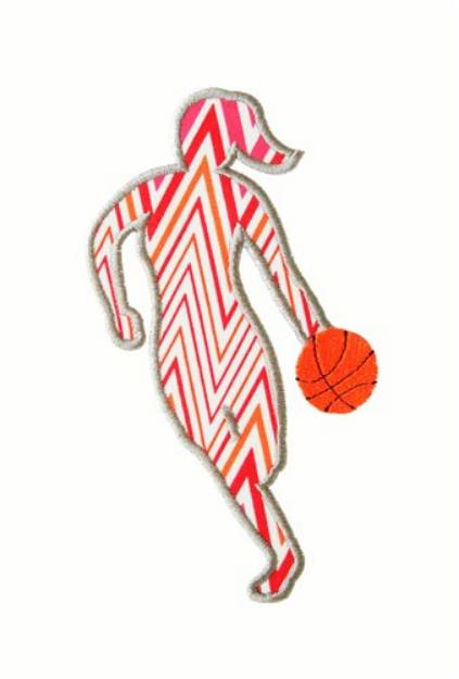 Picture of Basketball Dribble Machine Embroidery Design