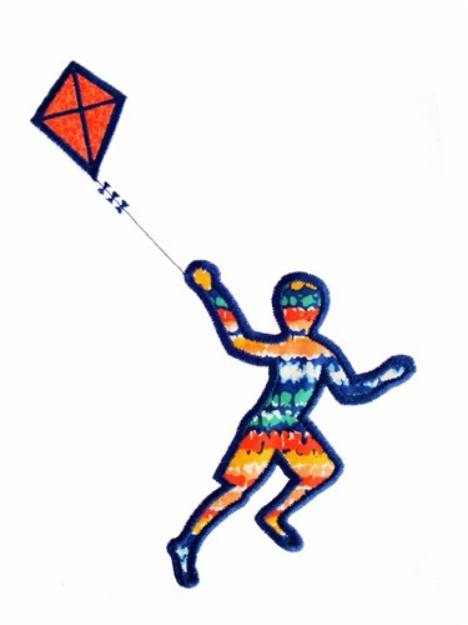 Picture of Boy & Kite Machine Embroidery Design