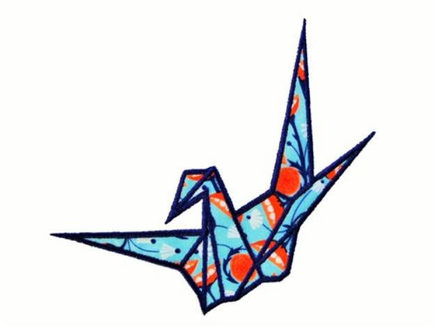 Picture of Origami Crane Machine Embroidery Design