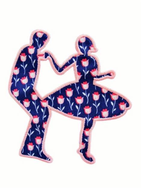 Picture of Couple Swing Dancing Machine Embroidery Design