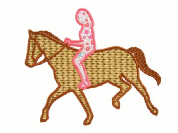 Picture of Lady On Horse Machine Embroidery Design