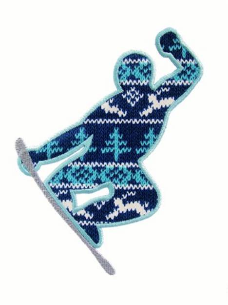 Picture of Snowboard Jump Machine Embroidery Design
