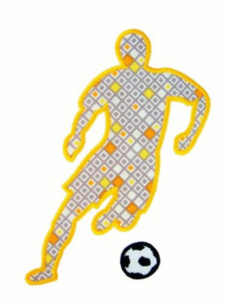 Picture of Soccer Applique Machine Embroidery Design