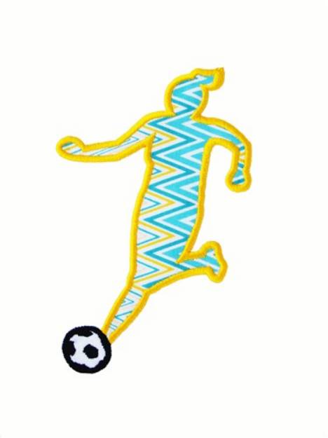 Picture of Soccer Kick Machine Embroidery Design