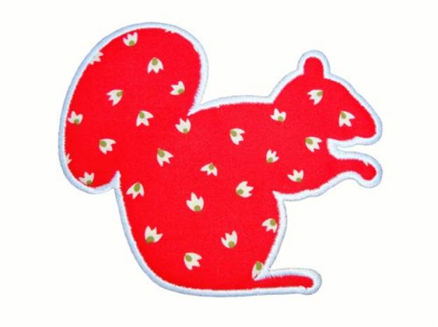 Picture of Squirrel Applique Machine Embroidery Design
