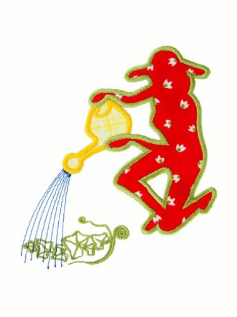 Picture of Watering The Garden Machine Embroidery Design