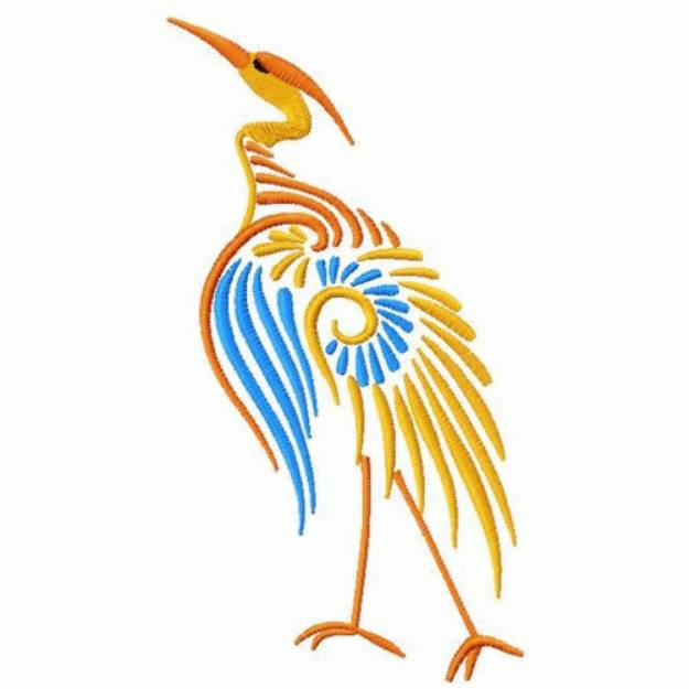 Picture of Oriental Bird Machine Embroidery Design