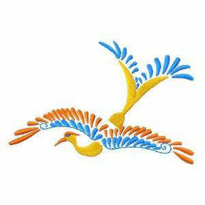 Picture of Feather Bird Machine Embroidery Design