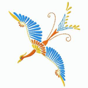 Picture of Oriental Bird Machine Embroidery Design