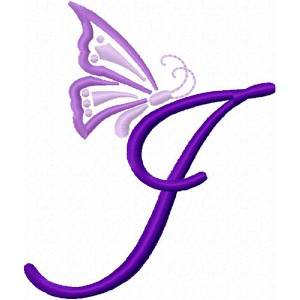 Picture of Butterfly Alphabet Machine Embroidery Design