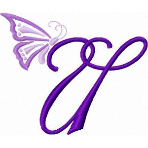 Picture of Butterfly Alphabet Machine Embroidery Design