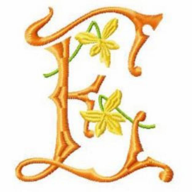 Picture of Yellow Flower ABC Machine Embroidery Design