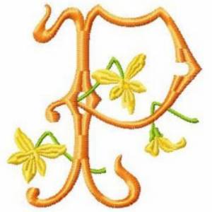 Picture of Yellow Flower ABC Machine Embroidery Design