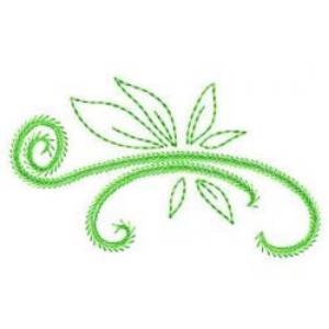 Picture of Stem And Leaf Machine Embroidery Design