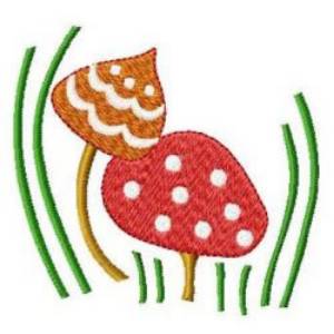Picture of Two Mushrooms Machine Embroidery Design